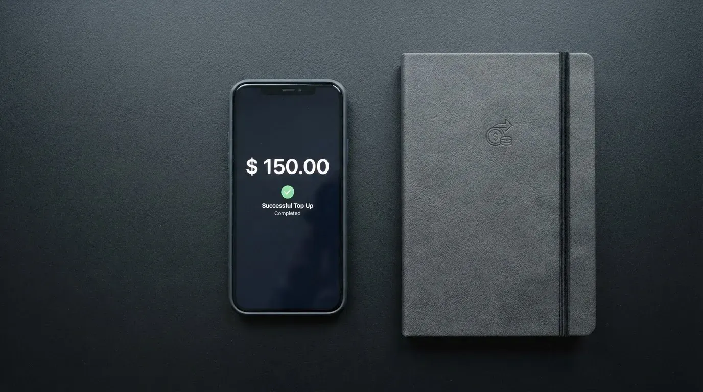 A phone showing a stablecoin transfer screen