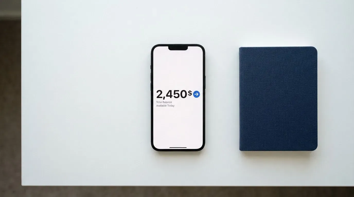 A phone showing a stablecoin transfer screen