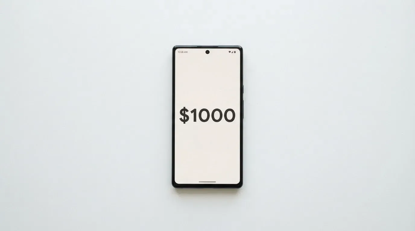A phone showing a stablecoin transfer screen