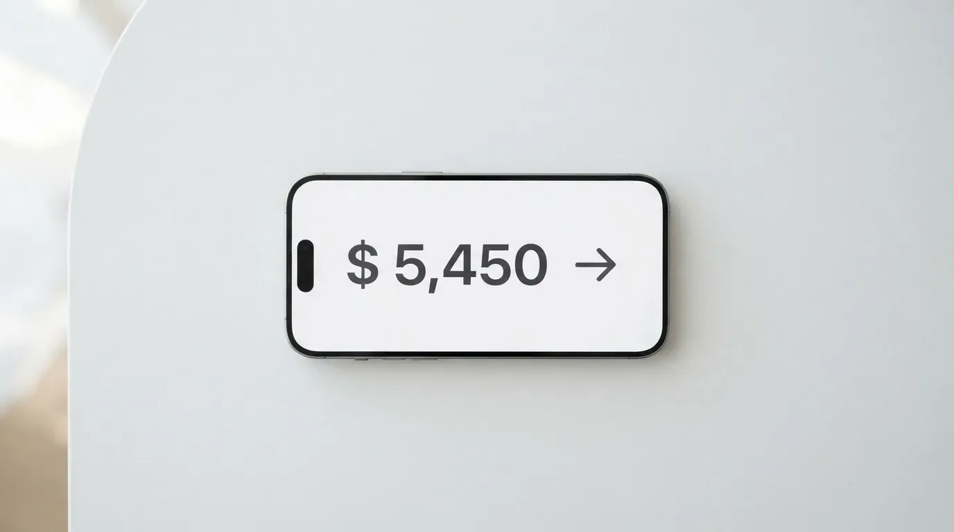 A phone showing a stablecoin transfer screen