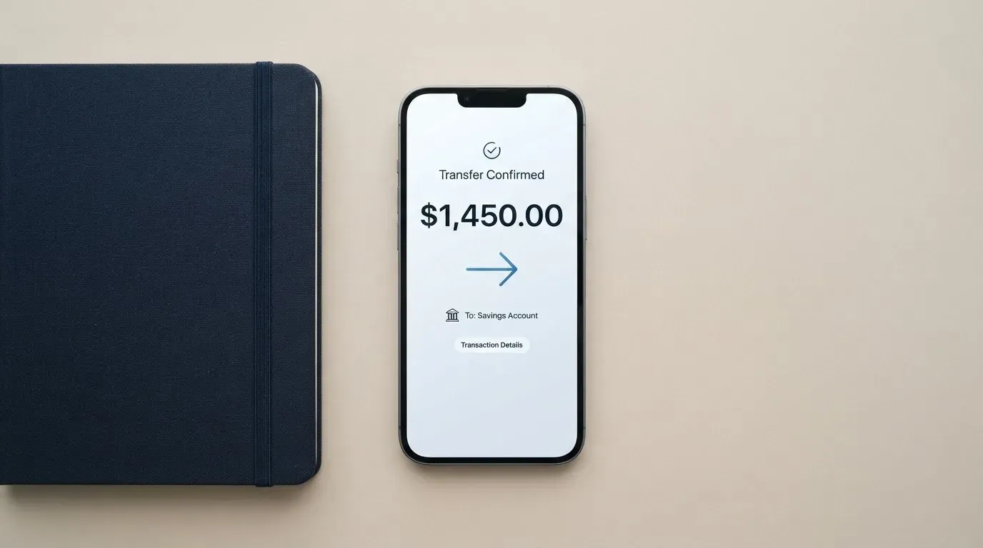 A phone showing a stablecoin transfer screen