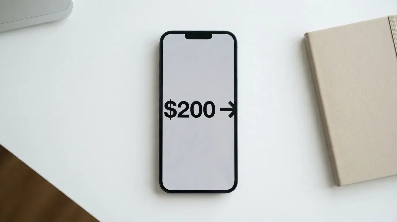 A phone showing a stablecoin transfer screen