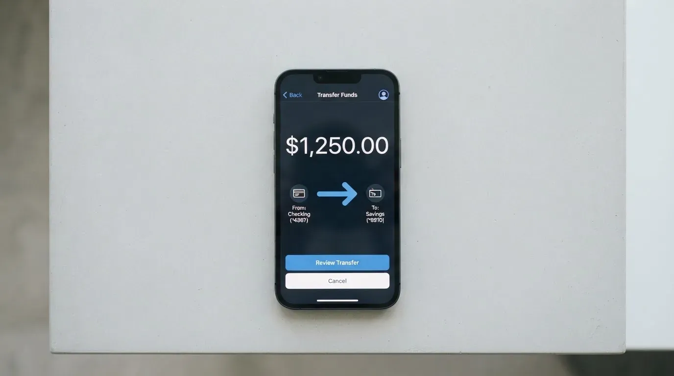 A phone showing a stablecoin transfer screen