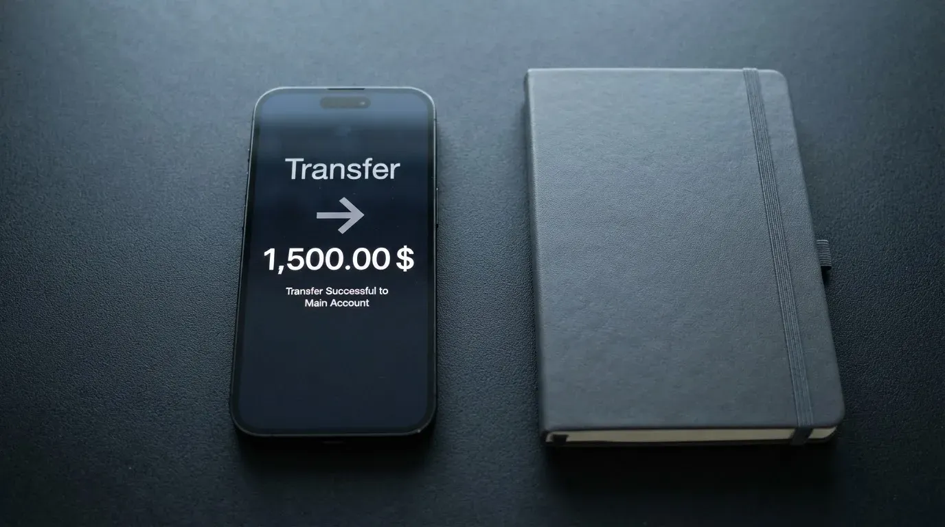 A phone showing a stablecoin transfer screen