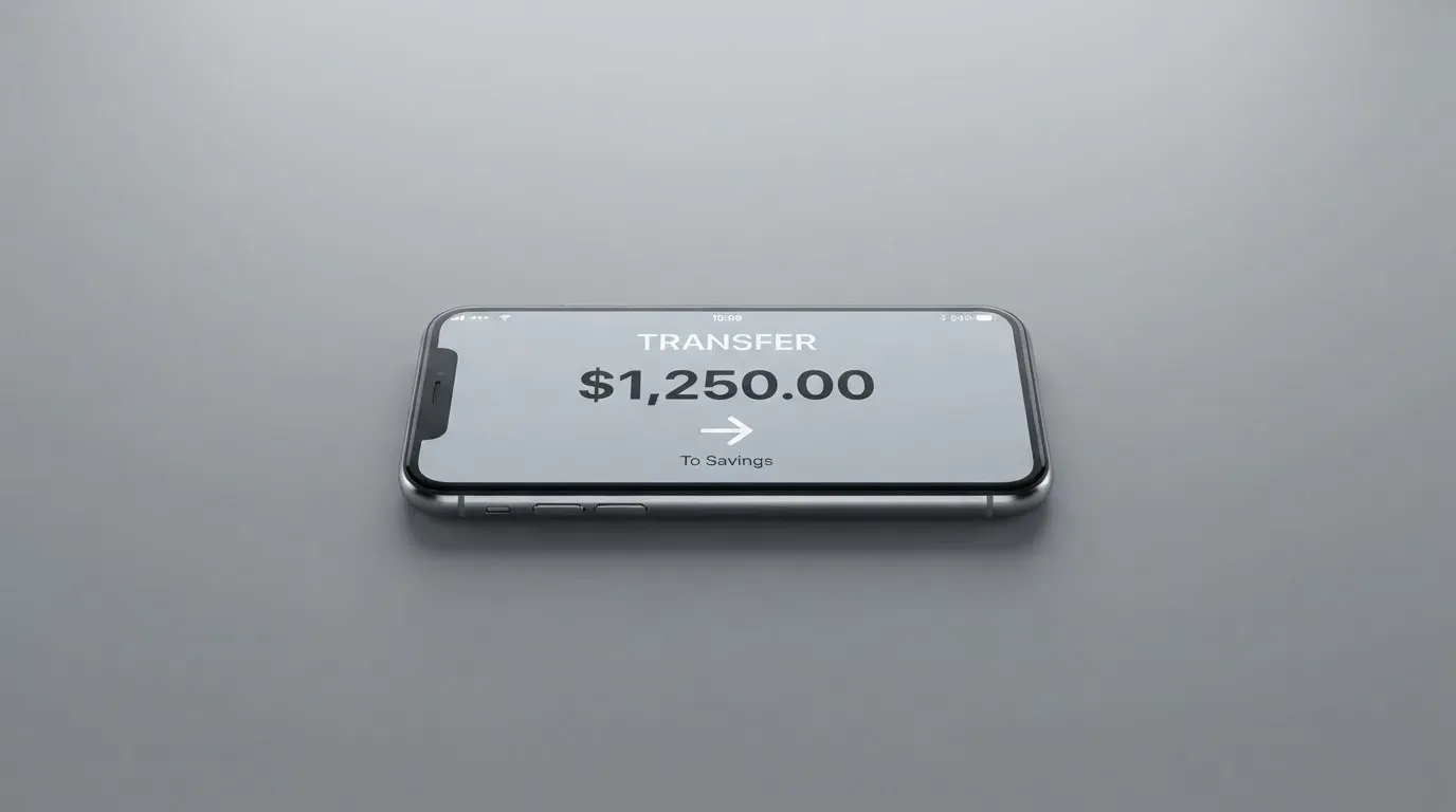 A phone showing a stablecoin transfer screen