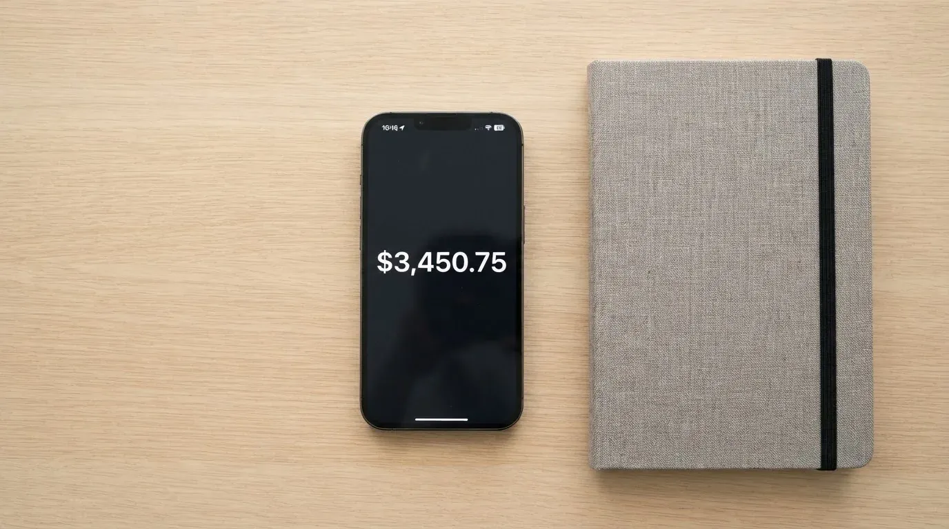 A phone showing a stablecoin transfer screen