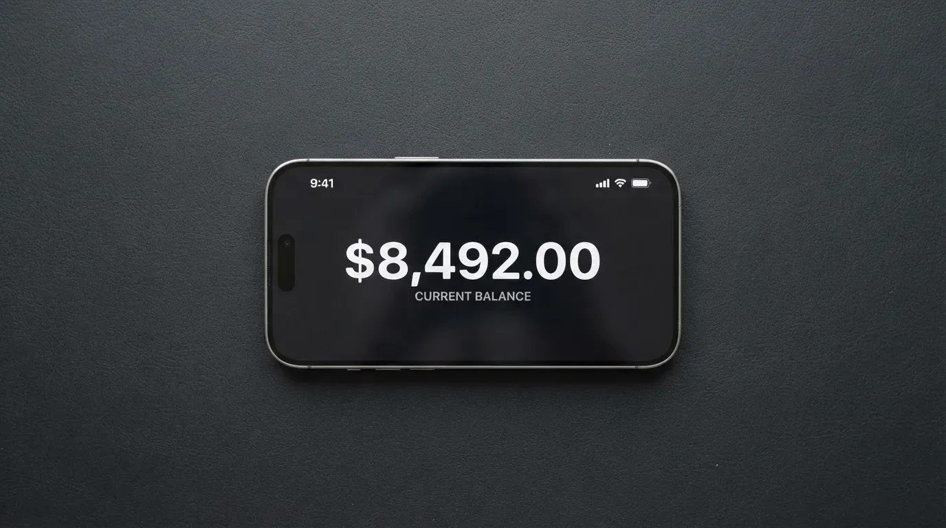 A phone showing a stablecoin transfer screen