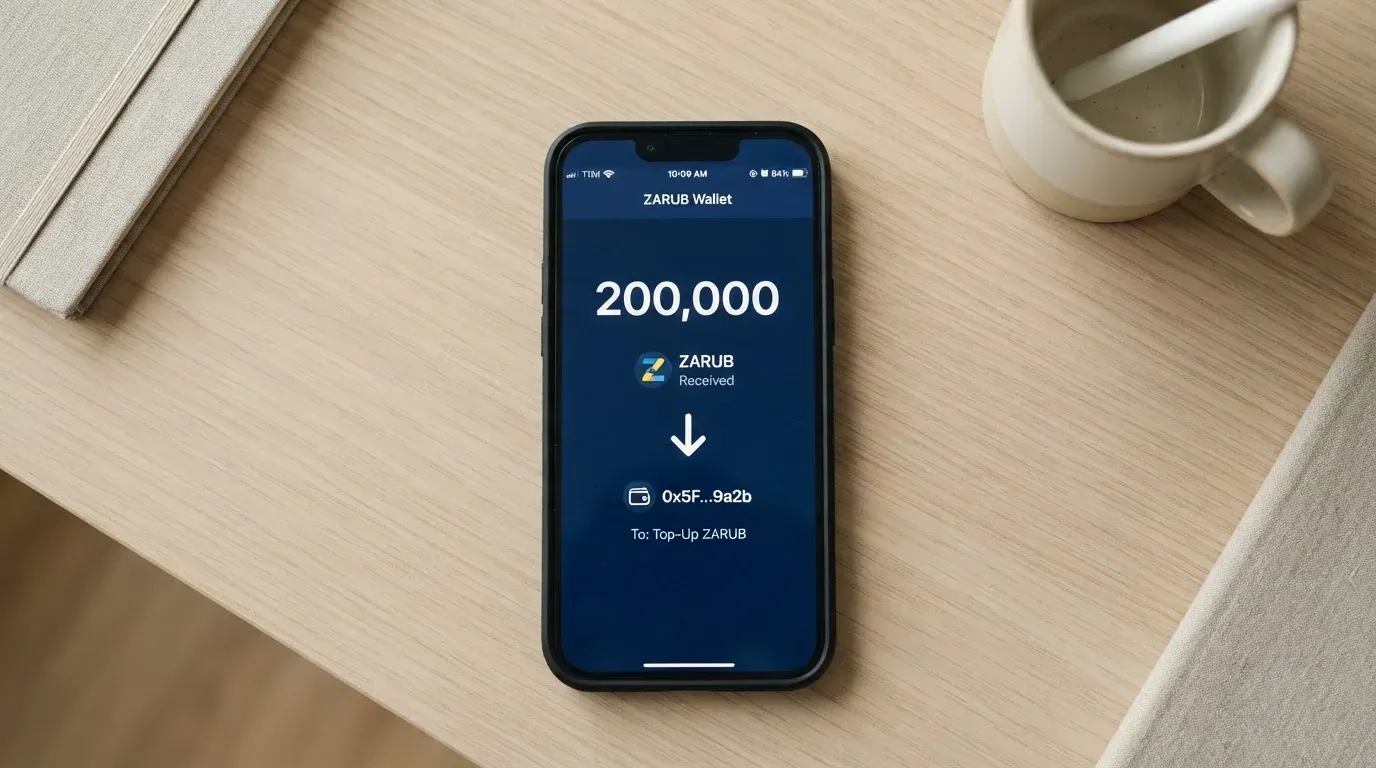 A phone showing a stablecoin transfer screen